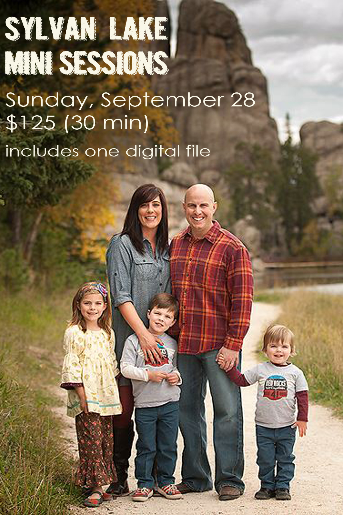 Sylvan Lake Mini Sessions | Sunday, September 28 | $125 includes one digital file (30 min) 