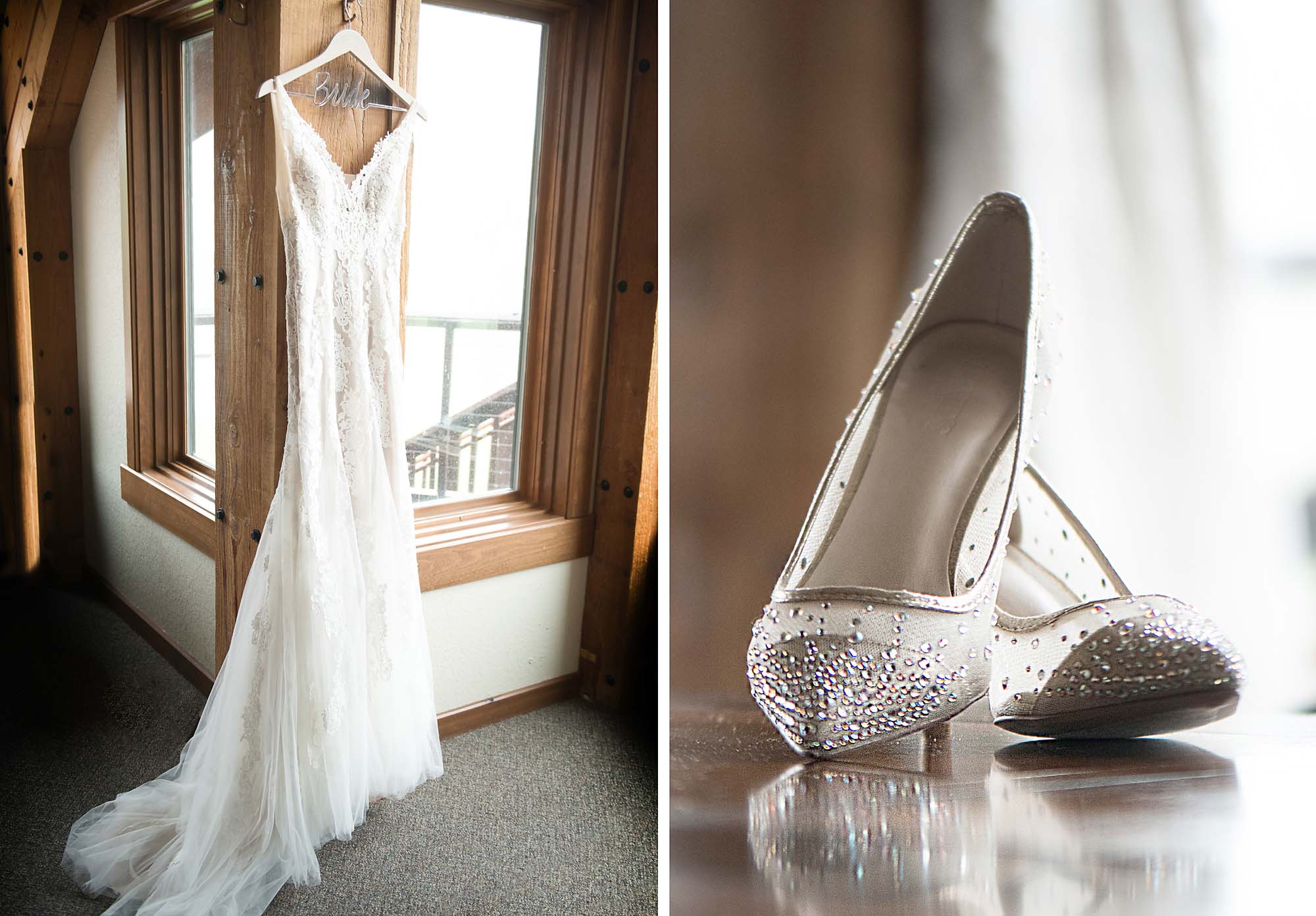 Wedding dress and sparkly shoes by Rapid City Wedding Photography, Legacy